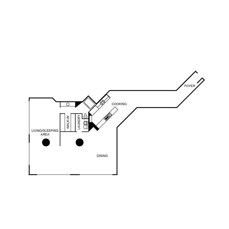 Floor plan layout diagram for a14